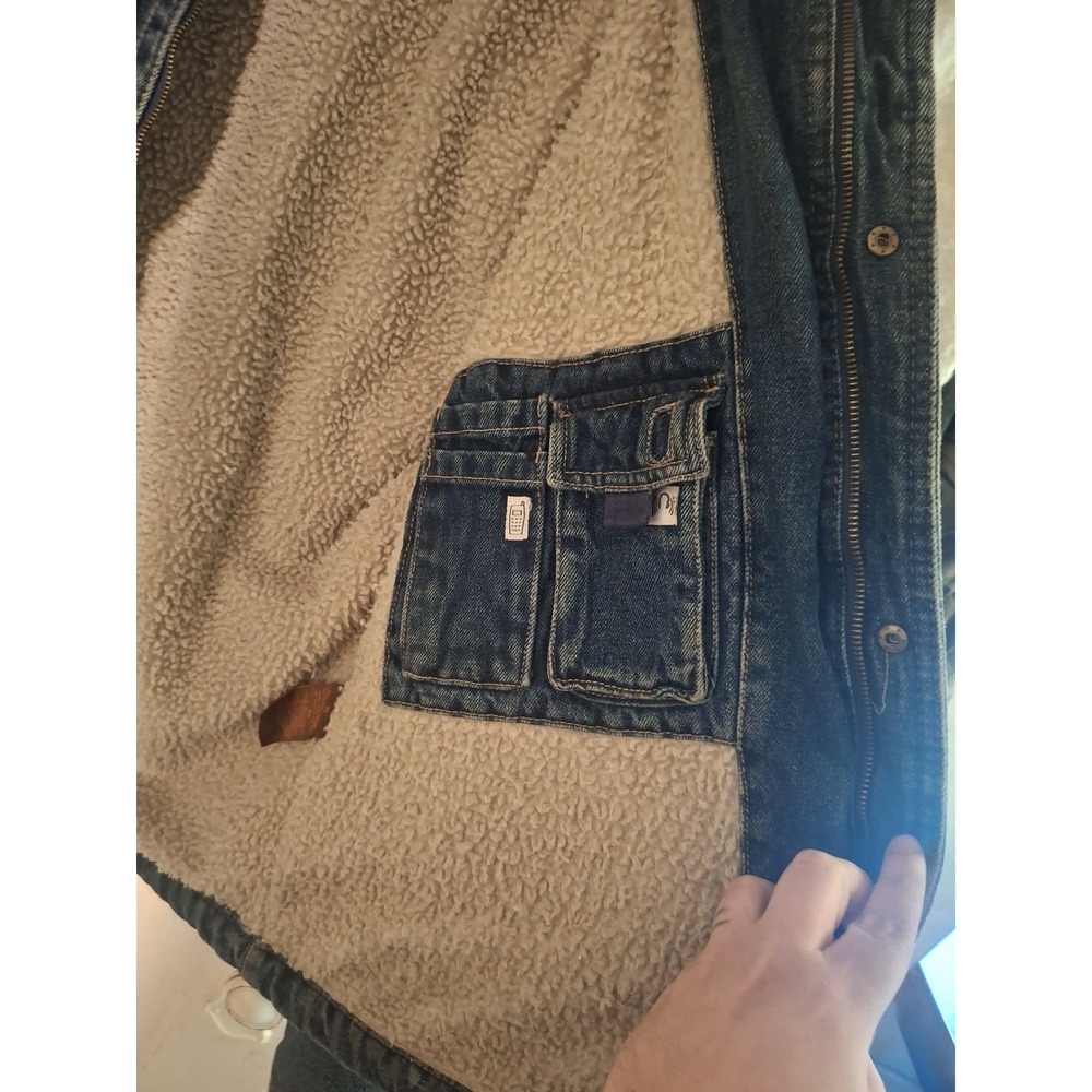 Vintage Wrangler Hero Size X Large Heavy Mens Denim Chore Jacket Cowboy Coat Kc - Picture 12 of 16